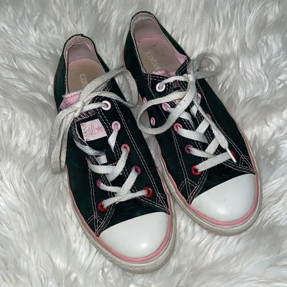 ✨Converse All Star Navy with Pink layered tongue sneakers